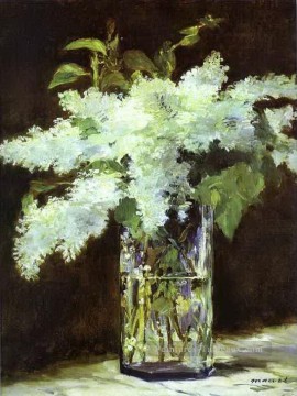  Impressionnistes Peintre - Lilas dans un verre Eduard Manet Fleurs impressionnistes